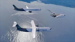 les trois concepts d'avions airbus ZEROe